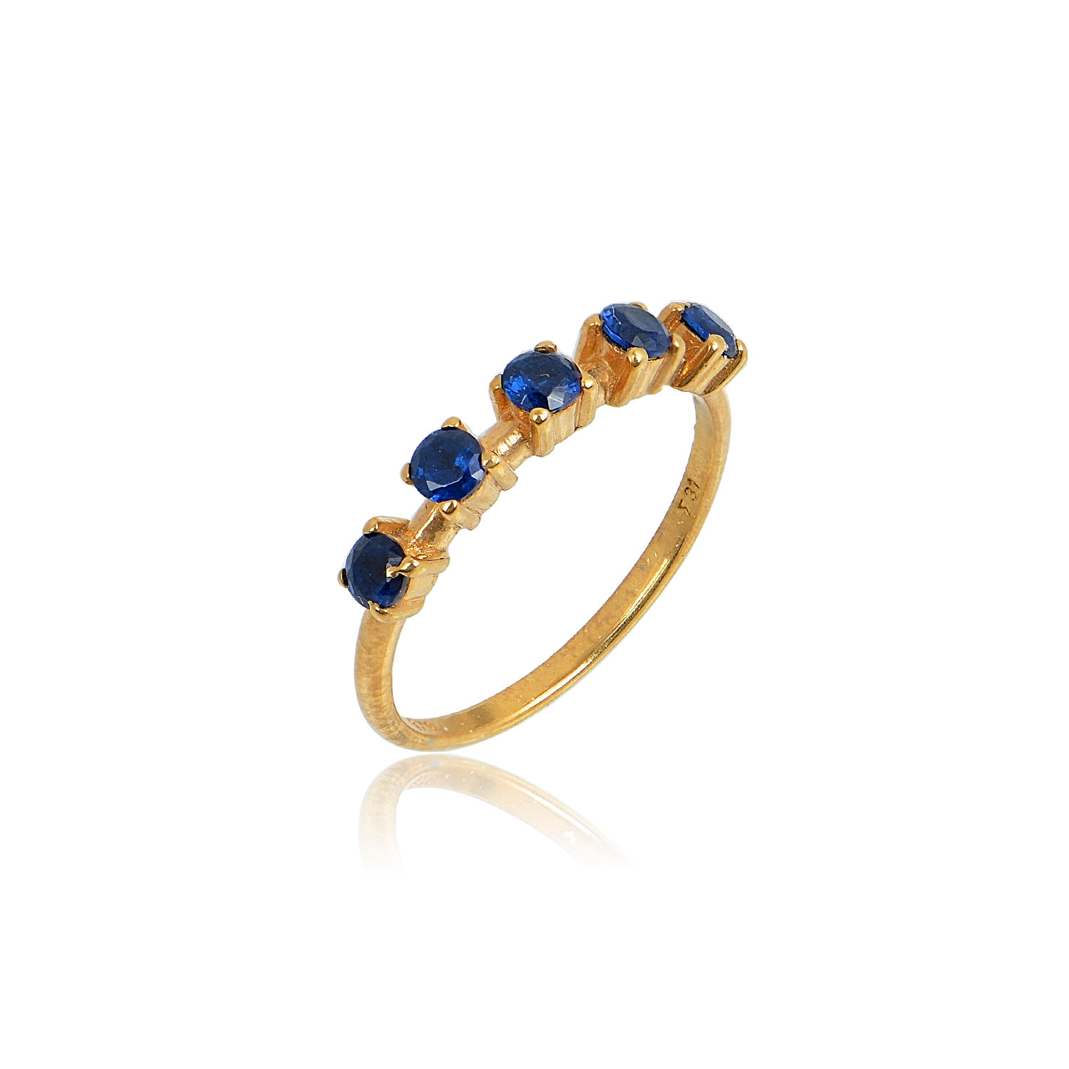 Δαχτυλίδι Aelo Blue από ασήμι επιχρυσωμένο