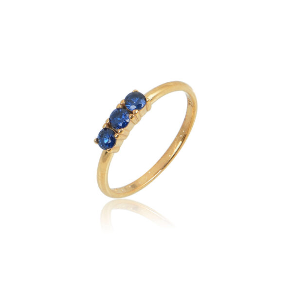 Δαχτυλίδι Μajorelle Blue από ασήμι επιχρυσωμένο