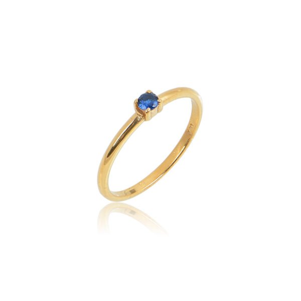 Δαχτυλίδι Elsi Blue από ασήμι επιχρυσωμένο