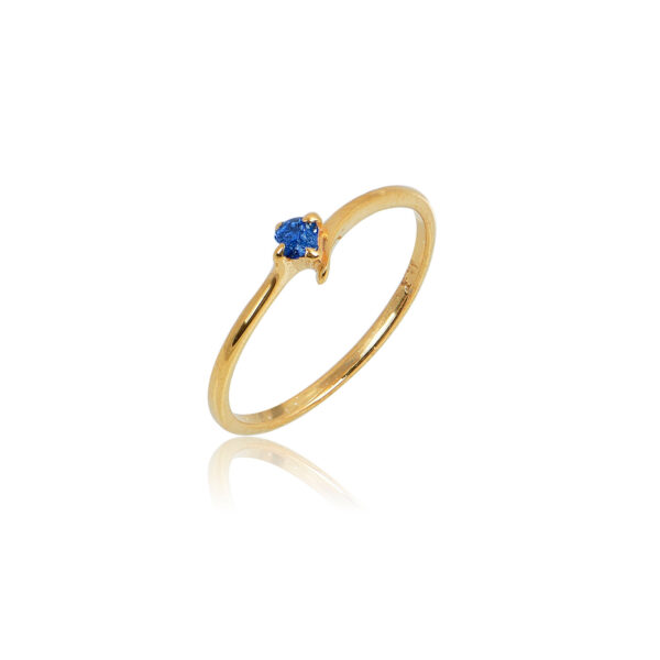 Δαχτυλίδι Lavishness Blue από ασήμι επιχρυσωμένο