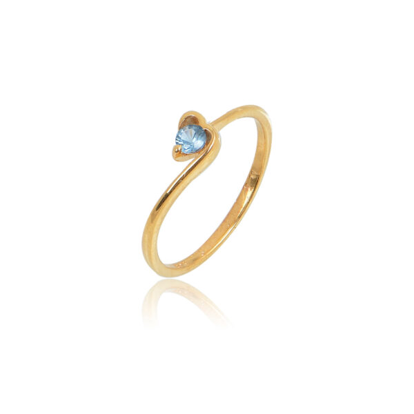 Δαχτυλίδι Eternity Τurquoise από ασήμι επιχρυσωμένο